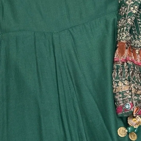 Pakistani indian Maria B Green Embroidered Dress chest 38 - Picture 6 of 7